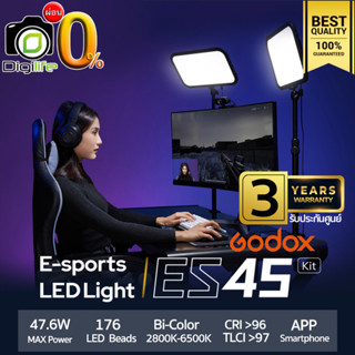 ผ่อน 0%** Godox LED ES45 Kit , E-Sport , Live streame , Video ( Bi - Color 2800K-6500K ] - รับประกันศูนย์ Godox 3 ปี