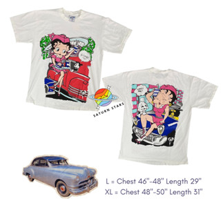 เสื้อยืด Betty Boop Vintage Car