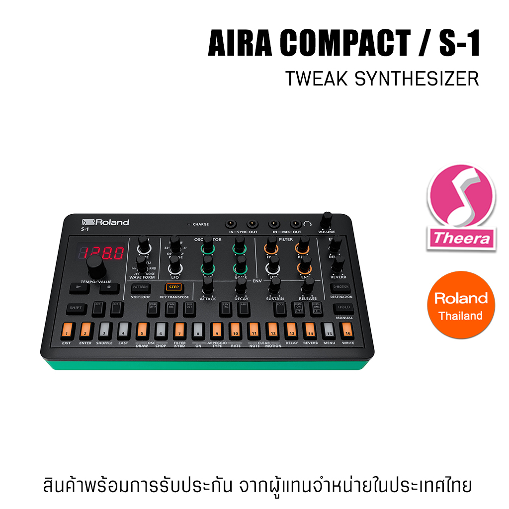 Roland AIRA COMPACT S-1  TWEAK SYNTHESIZER S1 พร้อมการรับประกัน จากผู้แทนจำหน่ายในประเทศไทย
