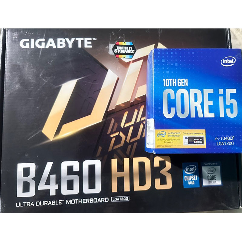 *ส่งฟรี* MAINBOARD (เมนบอร์ด) 1200 GIGABYTE B460 HD3 GEN10-11 พร้อม cpu i5-10400F
