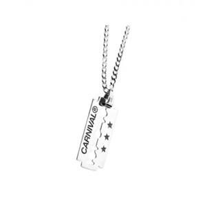 CARNIVAL SS3 RAZOR BLADE NECKLACE SILVER