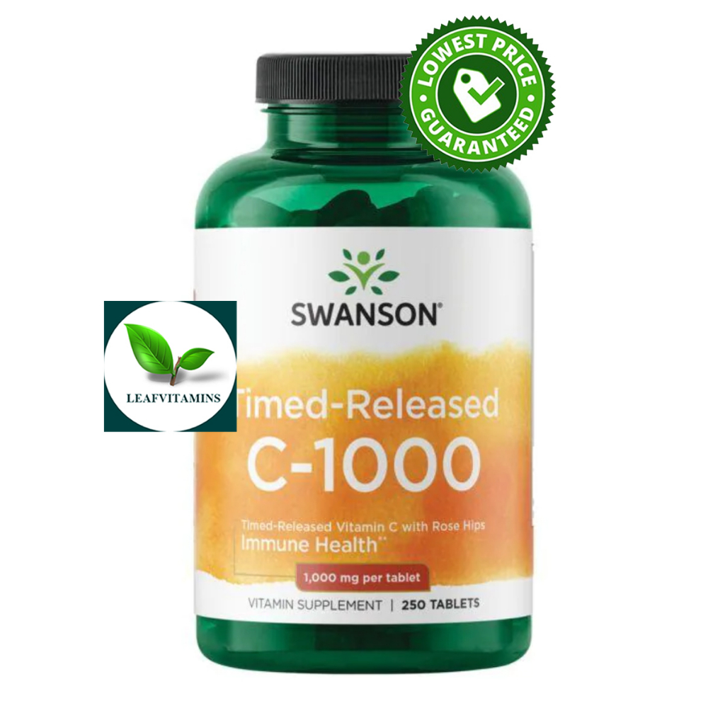 Swanson Premium Timed-Release Vitamin C w/Rose Hips 1,000 mg / 250 Tabs