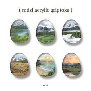 mdsi | acrylic griptoks - ที่ติดหลังโทรศัพท์ลายธรรมชาติจากภาพวาดสีชอล์ก