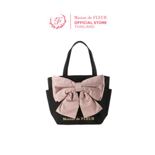 Maison De FLEUR - Big Ribbon M Tote Bag AW19 F กระเป๋าถือ ทรงสวย แต่งโบว์ไซส์ใหญ่ (ไซส์ M)