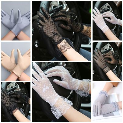 ถุงมือผู้หญิงแบบบาง ๆ หน้าร้อน  มีหลายสี TB100 TB101 TB102 TB103