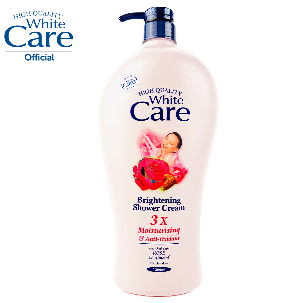 ไวท์แคร์ ไบรท์เทนนิ่ง ชาวเวอร์ ครีม 1200 มล. ครีมอาบน้ำสูตร ผิวกระจ่างใส White Care Brightening Shower Cream 1200ml Rose