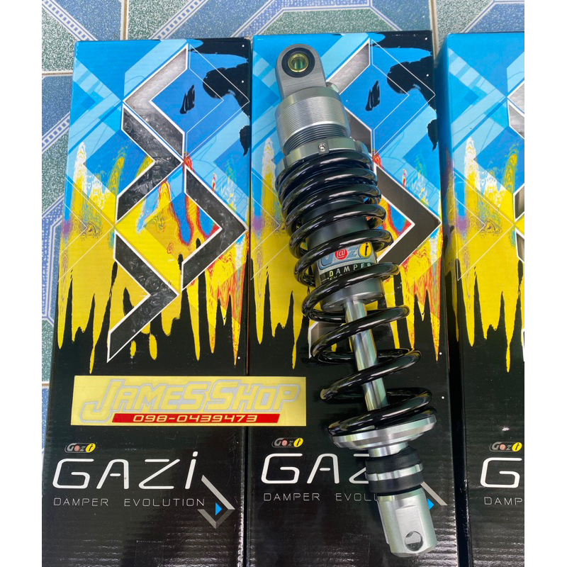 🔻Gazi🔻เเก๊สซี่ Gazi Lead ,Mio,Fino,Click,Grand filano สีดำ ความสูง300 ,310 เเละ320