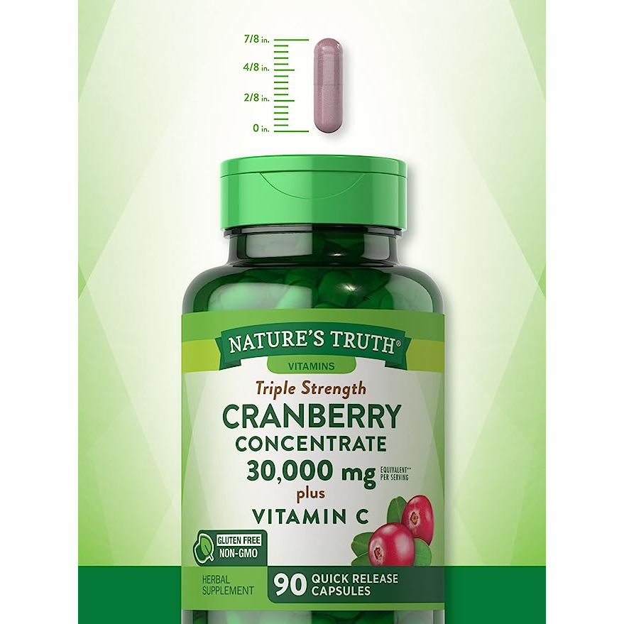 พร้อมส่ง Natures Truth Ultra Triple Strength Cranberry Concentrate 30000mg Plus Vitamin C ของแท้