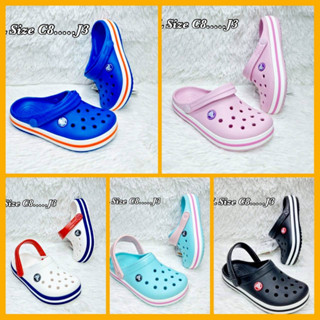 โปรซื้อ 1 แถมตุ๊กตาติดรองเท้า 2 ชิ้นฟรี 🐷🐸รองเท้า CROCS Crocsband Kids Clog Unisex ถูกกว่าshop