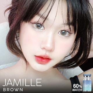 I Lens ฝาสีฟ้า รุ่น Jamille  คอนแทคเลนส์รายเดือน  ยืนหนึ่งเรื่องค่าอมน้ำ60%