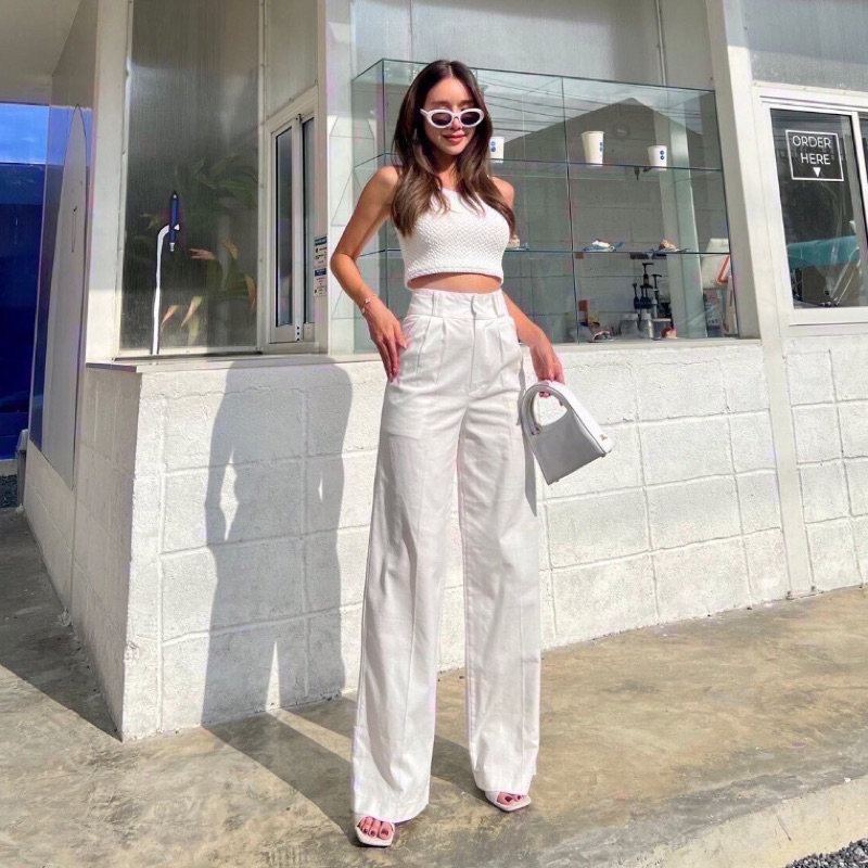 กางเกงเอวสูงทรงกระบอกใหญ่ PROMTHONG #20790724498 - รูปที่ 5