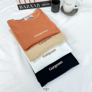 เสื้อยืด AnyWear ลาย Gurgeous ผ้าCotton100% ผ้านุ่ม ทรงเกาหลี ใส่สบาย