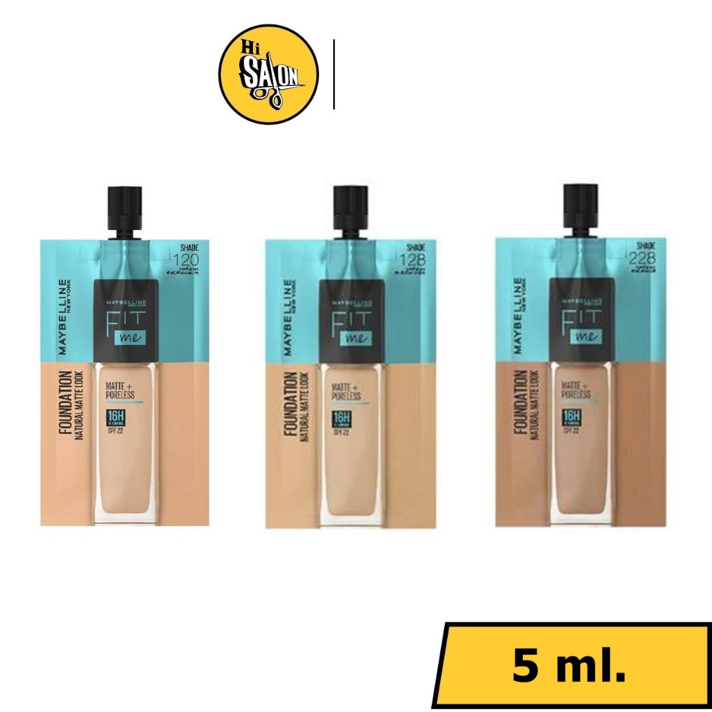 #แบบซอง รองพื้น Maybelline Fit Me Matte & Poreless Foundation 5ml เมย์เบลลีน รองพื้น ฟิต มี แมท พอร์เลส ฟาวเดชั่น