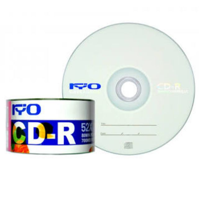 CD-R DVD-R RYO DVD-PRINTABLE  แพ็ค 50 แผ่น ซีดี ดีวีดี แผ่นสกรีนคุณภาพ
