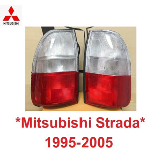 ขาวแดง เสื้อไฟท้าย MITSUBISHI TRITON STRADA MK 1995 - 2004 ไม่รวมขั้วและหลอดไฟ มิตซูบิชิ สตราด้า 1996 ไฟท้ายรถ ไฟท้าย