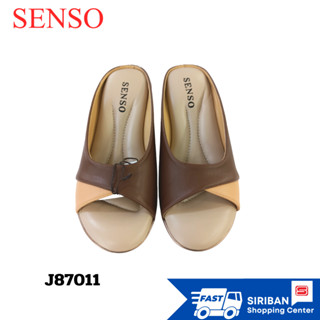 SENSO รองเท้าส้นพียู (PU HEEL) J84011 รองเท้าส้นสูง หนังPU ซับPU สูง 2.5 นิ้ว