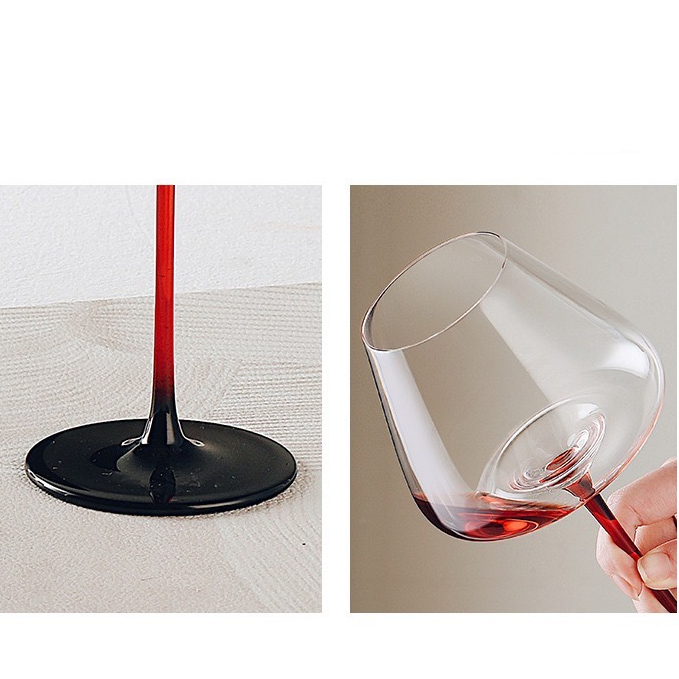 พร้อมส่ง[BK Holiday shop]แก้วไวน์ แชมเปญ เครื่องดื่มสังสรรค์ ใช้สังสรรค์พบปะ หรูขาแก้วแดงเป็นเอกลักษณ์UTL-202308 - รูปที่ 6