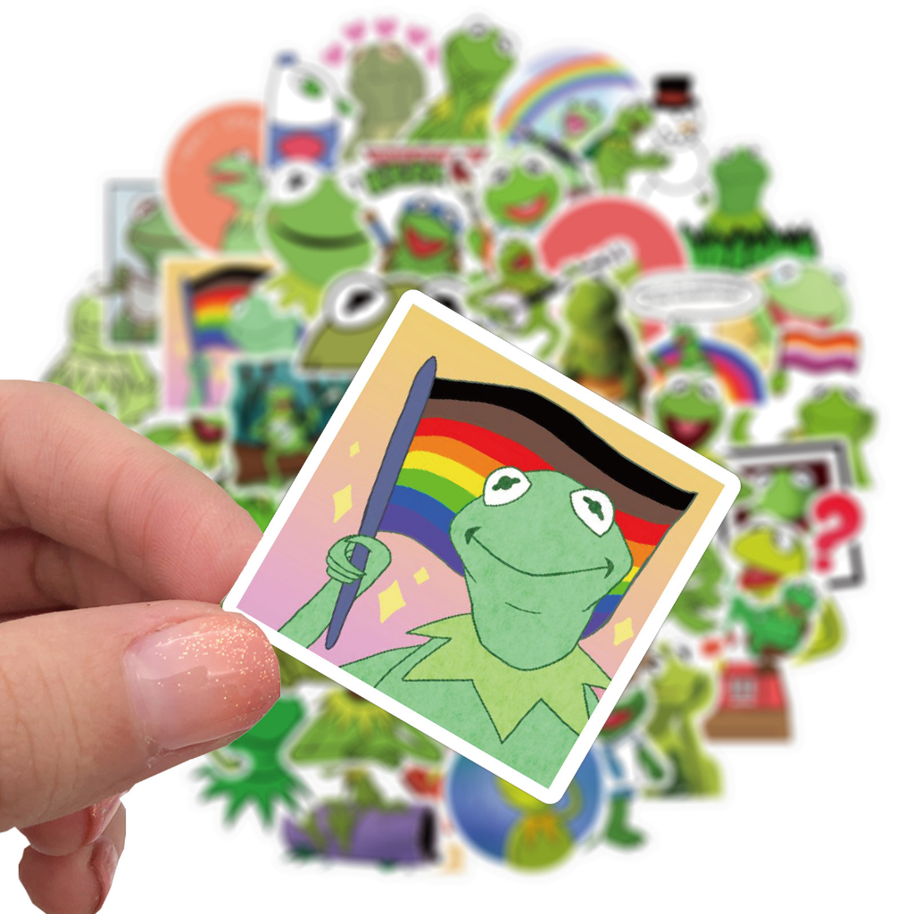 Kermit the Frog Sticker เซซามีสตรีท (芝麻街)KAWS กบเคอร์มิท Sesame Street  sticker สติกเกอร์ กันน้ำ 50ชิ้น