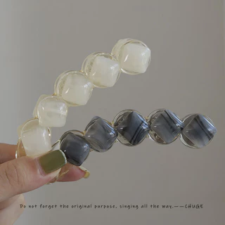 กิ๊บกล้วย Marble Banana กิ๊บกล้วยหินเทียม ตัวหินเทียมจะออกใสมันวาว ขนาดยาว 10.cm. กิ๊บติดผม กิ๊บหนีบผม กิ๊บผม