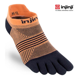 Injinji สำหรับผู้หญิง ถุงเท้าวิ่ง แยกนิ้ว Run LW NO SHOW  รุ่นวิ่งซ่อนข้อ สีส้ม ของแท้