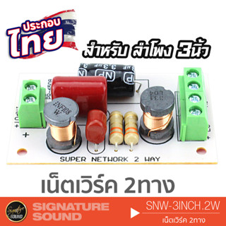 SignatureSound SNW-3INCH.2W เน็ตเวิร์ค ลำโพง3นิ้ว 2ทาง 1 ชิ้น ครอส เครื่องเสียงรถ  NETWORK เครื่องเสียงติดรถยนต์