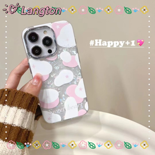 🌈Langton🌸ป้องกันการหล่น ขอบเต็ม iphone 11 14 pro max เส้นขอบโปร่งใส เคสใส ดาว เรียบง่าย หวานสวย case for iPhone 12 13