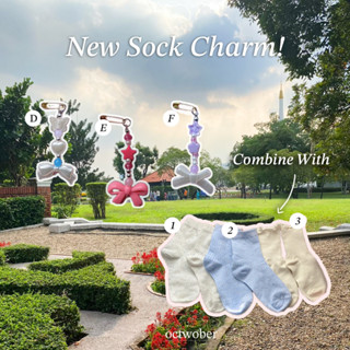 [พร้อมส่ง] New Sock Charm 🧦🎀💐 | ถุงเท้าแฟชั่น ถุงเท้าประดับลูกปัด สำหรับผู้หญิง