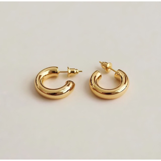 ต่างหู NANA - 14K gold plated minimalist earrings ใส่แล้วดูแพงสุด ไม่ลอก ไม่ดำ