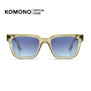 KOMONO Bobby Sage Gradient แว่นกันแดดทรงสี่เหลี่ยมผืนผ้า คลาสสิก