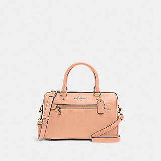 กระเป๋า COACH Rowan Satchel Crossgrain Leather สี Faded Blush