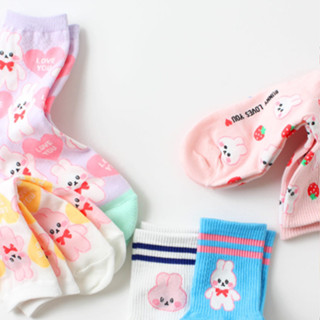 Chacha socks - ถุงเท้าข้อยาว bunny แบรนด์ kikiya ถุงเท้านำเข้าจากเกาหลี