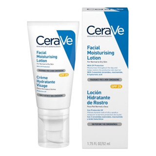 CeraVe Facial Moisturising Lotion AM SPF25 เซราวี เฟสเชี่ยล โลชั่น สำหรับผิวบอบบางแพ้ง่าย 52ml.