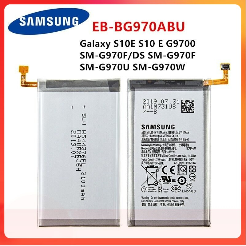 แบตเตอรี่🔋 Samsung Galaxy S10E💖S10e G9700 SM-G970F/DS SM-G970F SM-G970U SM-G970W 💖💕EB-BG970ABU💖3100M
