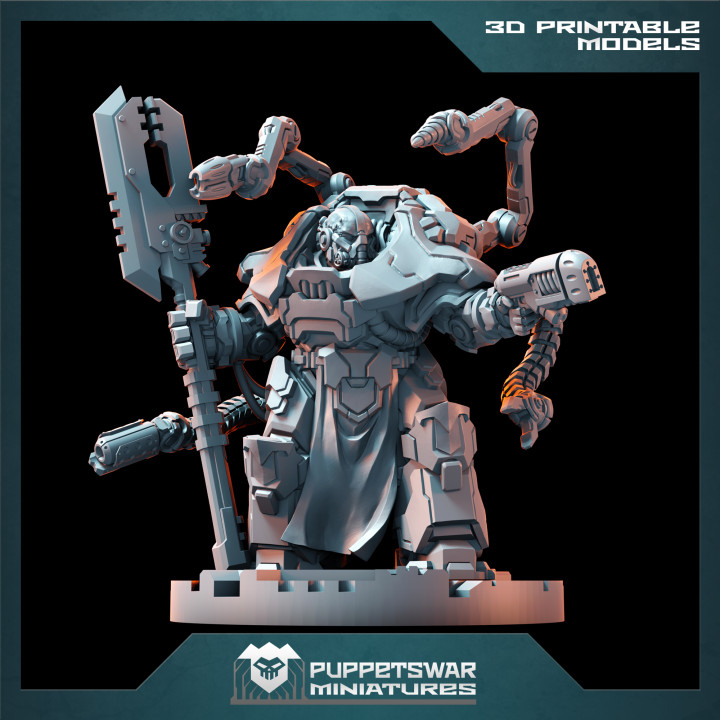 Knight Strikers Engineer - High quality and detailed 3d print miniature war game - Puppetswar Miniatures