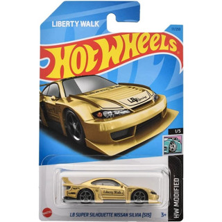 [พร้อมส่ง ]รถเหล็ก HOTWHEELS ของแท้ LB Super Silhouette Nissan Silvia (S15)(Gold)(HW2023_#017B)