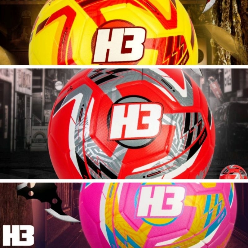 (H3ลิขสิทธิ์💯)ลูกฟุตซอล H3 futsal หนังอัด #3.7 หนังทีพียู TPU รุ่น ninja ลายสะท้อนแสง ***สูบลมแล้ว**