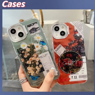 คูปองเคลม🎀เคสไอโ case for iphone 11 12 เดซี่เพิ่มขึ้น Electroplating water ripple เคส 14 13 12 11 pro max TPU Case