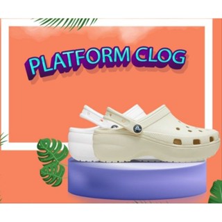 Crocs Collection รองเท้าแตะ รองเท้าเสริมส้น UX Classic Crush Clog แบบสุดฮิตมาใหม่