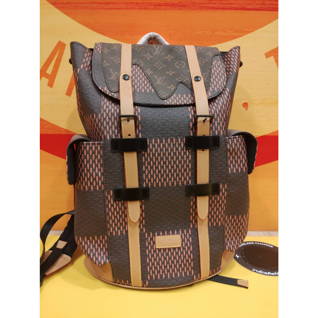 กระเป๋าเป้ กระเป๋าสะพายหลัง LV Louis Vuitton Bag รุ่นใหม่ สวยมากๆ หนังแท้ สีน้ำตาล / LV Backpack