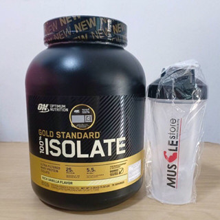 Optimun nutrition gold standard100% isolate(5lbs)แถมแก้วมีลูกกลิ้ง