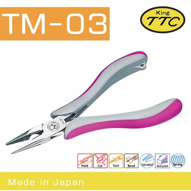 King TTC คีมปากแหลม TM03 Made in Japan
