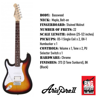 ARIA PRO II STG-004-L 3TS กีตาร์ไฟฟ้า แอเรีย Electric Guitars **ฟรีกระเป๋า ARIA GIGBAG**