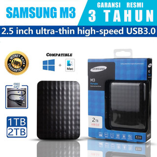 ส่งจากกรุงเทพ SAMSUNG M3 1TB/2TB External Hdd ฮาร์ดดิสก์แบบพกพา USB3.0 เครื่องอ่านการ์ด Hard Disk External