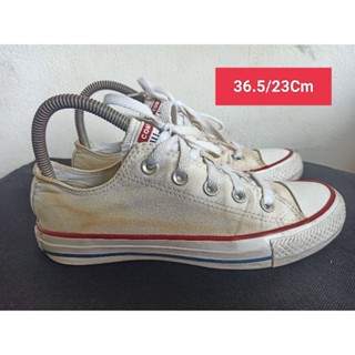 Converse Size 36.5 ยาว 23 Cm  รองเท้ามือสอง ผู้หญิง เท้าเล็ก  ผ้าใบ สวม แฟชั่น ลำลอง เที่ยว