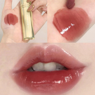 HZ-169 Cappuvini ice tea mirror lip glaze water ลิปสามเหลี่ยมหลอดใส light lip gloss glass jelly