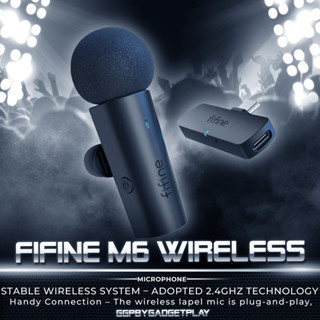 [กรุงเทพฯ ด่วน 1 ชั่วโมง]  FIFINE M6 WIRELESS LAPEL MICROPHONE FOR ANDROID ประกันศูนย์