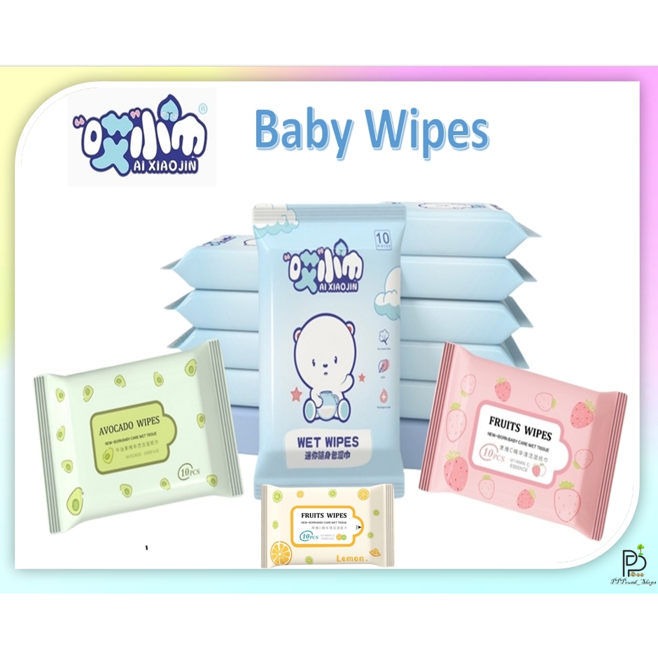 (พร้อมส่ง!) ทิชชู่เปียก Baby wipes ผ้าเปียก กระดาษเปียกห่อเล็ก ทิชชู่เช็คทำความสะอาด ทิชชู่เปียกเด็ก