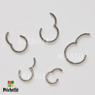 ต่างหูห่วงไร้รอยต่อ จิวหู จิวจมูก สแตนเลสแท้ Helix Earrings [รหัส QA]