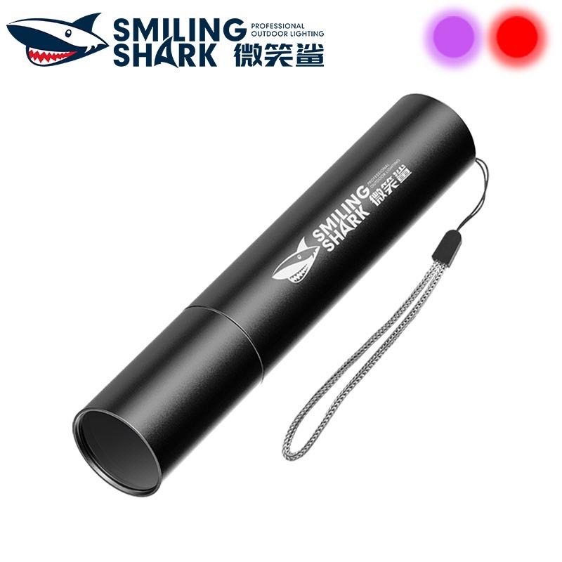 SmilingShark SD0112 Red Laser Pointer ตัวชี้เลเซอร์สีแดง แสงยูวีสีม่วง ไฟฉาย ไฟฉาย USB ชาร์จ ปากกาเลเซอร์ Cat เล่นแสงเลเ