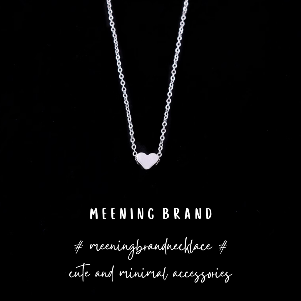 MeeningBrand❀สร้อยคอเงิน MINIMAL HEART  [02-0004]